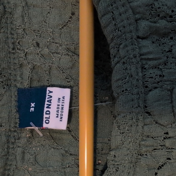 Green Textured Lace Crew Neck Tee Size 3x NWT - Picture 2 of 6